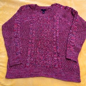 GAP Pink Marble Cotton Comfortable Sweater, Large, 23” Pit 2 Pit, 26” length